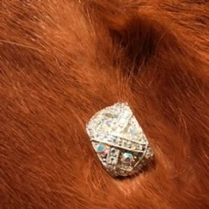 Vintage Jeweled Scarf Brooch